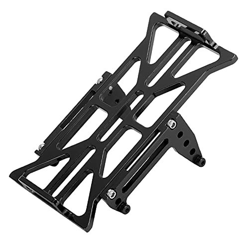 RC Car Battery Mounting Plate Aluminum Alloy Tray Compatible with Axial SCX24 90081 C10 1 24 Silver Color Easy Installation and Disassembly (Black) - color: Black