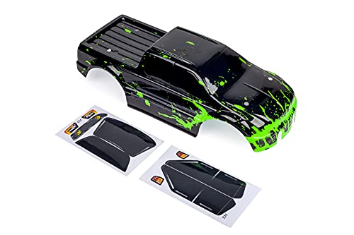 SummitLink Custom Body Muddy Green Over Black Style Compatible for T/E Maxx Shell Cover E-Maxx 1/10 Scale RC Car or Truck (Truck not Included) EM-BG-02 - style: Muddy Green Over Black