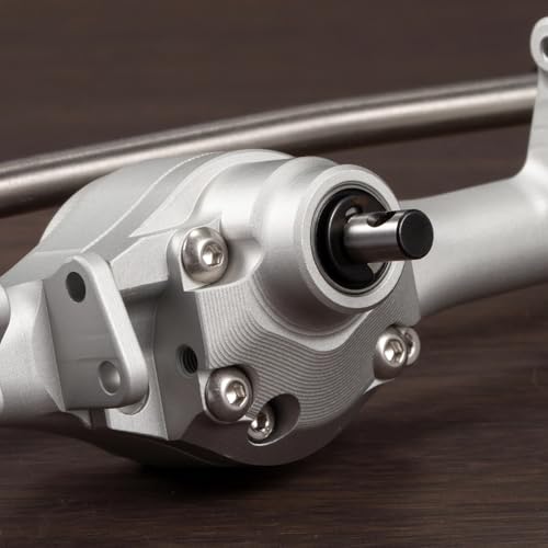 Machined Aluminum F10T Offset Straight Axle Set for 1/10 RC Crawler, Silver | With AR44 30T 8T Gear Set, 192mm Hex to Hex Width, Fits VS4-10 SCX10 II Leaf Spring Chassis - color: Clear