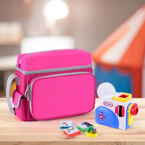 Storage Case for Little Tikes Story Dream Machine Books & Accessories | Pink Travel Carrying Case Fits Starter Set, storybooks, audio characters