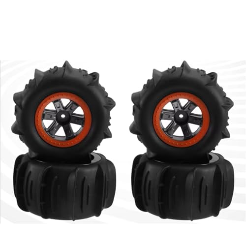 Compatible with Traxxas 104009 104001 for XLH 9125 1/10 RC Truck Upgrade Parts Accessories 4PCS Sand Snow Tire Wheels RC Assortment