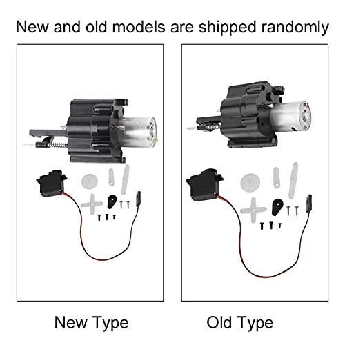 WPL Motor Upgrade Kit with 2-Speed Gearbox & High-Torque Servo ABS Transmission System for 1/16 Scale RC Cars Compatible with WPL C14 C24 C34 Models, Heavy Duty Replacement Parts