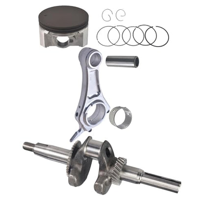 55mm Stroker Crankshaft 3.308" Billet Aluminum Connecting Rod 70mm Ceramic Coated Flat-Top Piston Stroker Rotating Assembly For Predator 212cc Hemi Engine Go Kart Mini Bike Silver - color: Silver