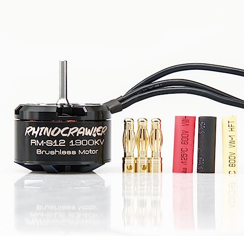 RhinoCrawler Crawler 3524 Outrunner Brushless Motor for 1/10 1/12 AM32 ESC40A RC Crawler Car Axial SCX10 Traxxas TRX-4 TRX-6 Tamiya (RM-S12 1900KV Motor) - color: RM-S12 1900KV Motor