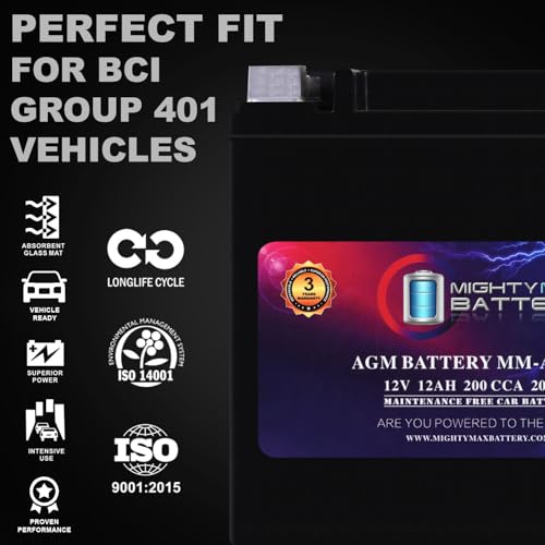 Mighty Max Battery MM-AUX12 Auxiliary Battery 12V 12Ah, 20RC, 200 CCA Rechargeable AGM Car Battery - style: AUX12