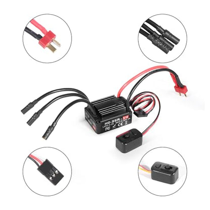 Brushless ESC, Electronic Speed Controller Black T Plug for 1/10 RC Crawler Cars - color: Black T Plug