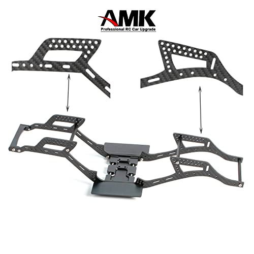 RC Frame Chassis Kit for 1/10 RC Rock Crawle, Gen2 Carbon Fiber LCG Chassis Rails Kit, 72g Lightweight Thickened Cheater Rigs Frame Rails for 1/10 RC Rock Crawler Axial SCX10 (Gen2 LCG Chassis Kit) - color: Gen2 Lcg Chassis Kit
