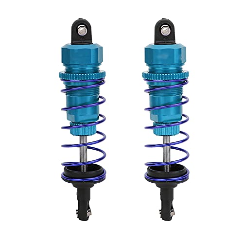 2pcs 92mm RC Oil Pressure Adjustable Front Shock Damper, 1/10 RC Car Shock Absorber, Upgraded Aluminum Alloy Buggy Suspension for ZD Racing 7358 HSP (Blue) - color: Blue