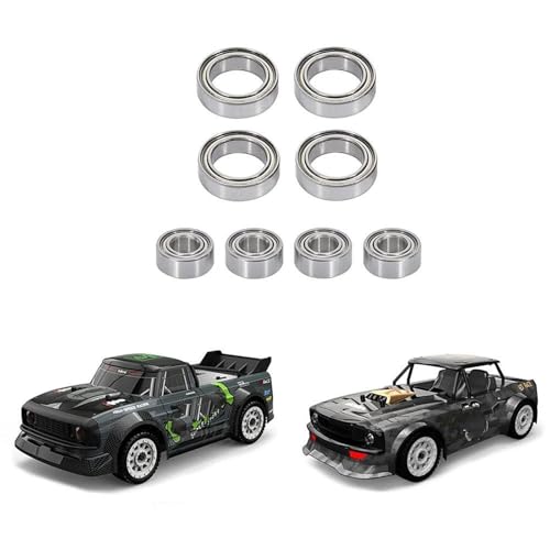 Double Rubber Seal for SG1603 SG1604 for UDIRC UD1601 UD1602 UD1603 UD1604 8Pcs Steel Ball Bearing Set 1/16 rc Car Parts Accessories