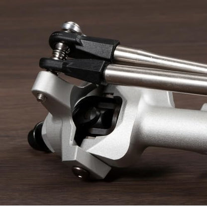 Aluminum Offset Straight Axle with Panhard Mount for Vanquish VS4-10 SCX10 II 1/10 RC Crawler Cheater Rigs (Silver Front Rear) - color: Silver Front Rear