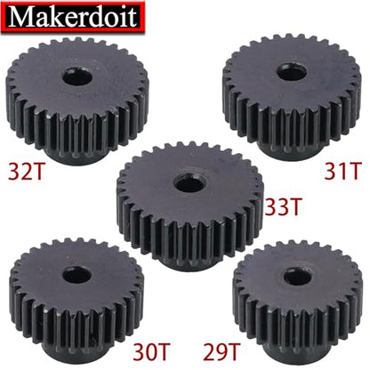 48p Pitch Pinion Gear Set 3.175mm 29T 30T 31T 32T 33T Hardened Steel fit 1/8 inch Shaft RC Car