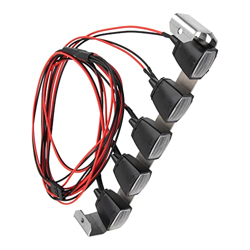 16LEDs RC Crawler Car LED Light Bar Roof Lamp Simulation Spotlight Kit 5-8.4V & RC Car Roof Light Bar Kit Body Shell Roof Luggage Lights