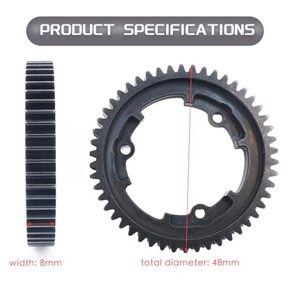 50T Spur Gear 1 Mod and 18T Pinion Gear Fit for Traxxas X Maxx | Hardened Steel Construction,Replace 6448,Compatible with XO 1,Maxx and E Revo 2.0,CNC Precision Machining - size: 50T+18T