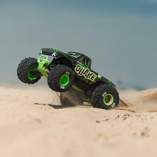 ARRMA RC Truck1/10 Quake 223S 2WD RTR (Battery and Charger Not Included) Brushless Monster Truck, Green, ARA3537T2 - color: Green