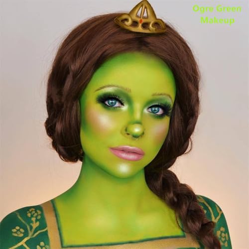 Go Ho Ogre Green Face Body Paint,Ogre Green Makeup Water Based Face Paint and Body Paint for Airbrush Makeup Special FX, Cosplay, and Halloween Make up - color: Ogre Green