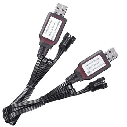 7.4v Battery Charger SM-4P Plug (Positive) 2S li-on Li-po USB Battery for RC Car/RC Boat/Gel Blaster