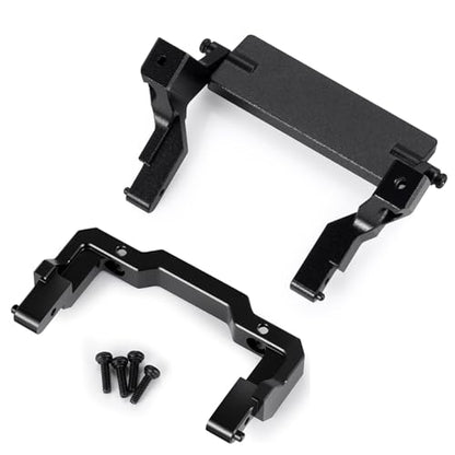 RCLIONS Aluminum Front Bumper Mount with Rear Body Shell Mount for 1/24 AXIAL SCX24 Base Camp Rock Crawler Car Upgrade Parts - style: Front&Rear
