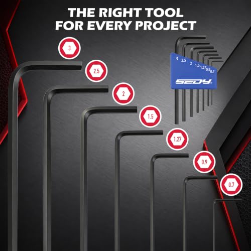 SEDY 22 Piece Mini Hex Key Allen Wrench Set - Hex/Torx, Metric/SAE (3-IN-ONE, Cr-V) - style: 22 Piece Mini Hex Key Allen Wrench Set
