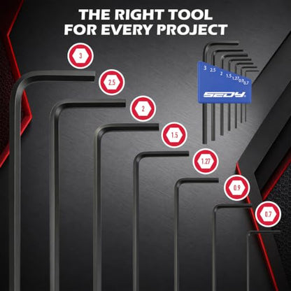 SEDY 22 Piece Mini Hex Key Allen Wrench Set - Hex/Torx, Metric/SAE (3-IN-ONE, Cr-V) - style: 22 Piece Mini Hex Key Allen Wrench Set