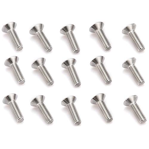 STETION 25 Pcs Fender Bumper Washer Bolt Stainless Steel M6x20mm CNC Finishing Washer Engine Bay Dress Up Fastener Kit (SS) - color: SS