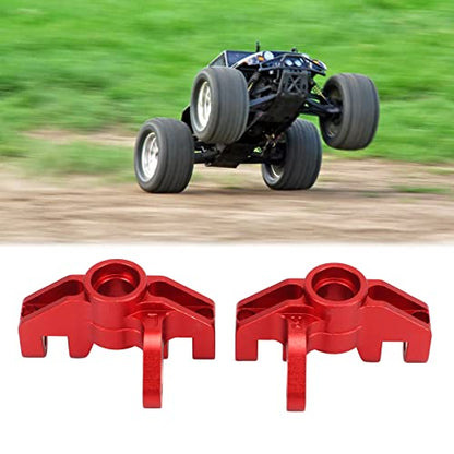 RC Steering Cup, Upgraded Aluminum Alloy Steering Knuckle 2pcs Red for Tenth Scale RC Cars Off Road Racing Rock Crawling - color: Red