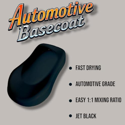 LiME LiNE Automotive Basecoats, 1k Urethane Base Coat Color (Black Basecoat Quart) - color: Black Basecoat - 1 Quart