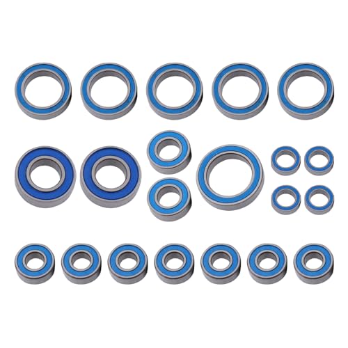 ApplianPar 21Pcs RC Ball Wheel Hub Sealed Bearings Kit | for Traxxas Slash 4x4 Rustler Stampede 4X4 VXL Telluride 1/10 Rubber Seals