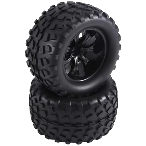 Compatible with Traxxas for Rustler for Stampede for Hoss 2Wd 4X4 1/10 RC Truck Tires Wheels 12Mm Hex RC Wheels and Tires RC Assortment