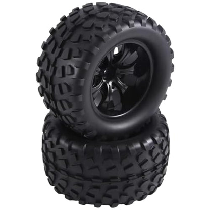 Compatible with Traxxas for Rustler for Stampede for Hoss 2Wd 4X4 1/10 RC Truck Tires Wheels 12Mm Hex RC Wheels and Tires RC Assortment