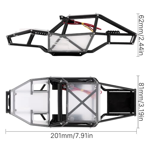 INJORA Rock Tarantula Nylon Buggy Body Shell for 1/18 TRX4M Upgrade（Clear） - color: Clear