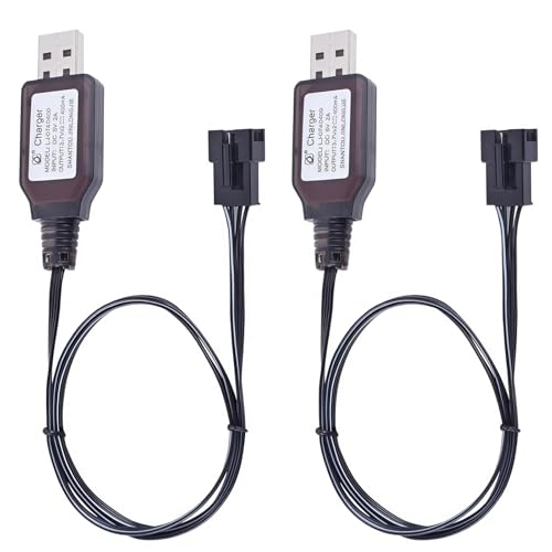 7.4v Battery Charger SM-4P Plug (Positive) 2S li-on Li-po USB Battery for RC Car/RC Boat/Gel Blaster
