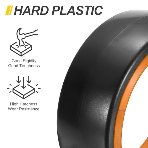 MECCANIXITY 2Pcs 1/10 RC On-Road Car Tyres, RC Drift Tires Hard Plastic Tyre Replacement for Remote Controlled Drifting Vehicles, Black Orange - color: Black Orange