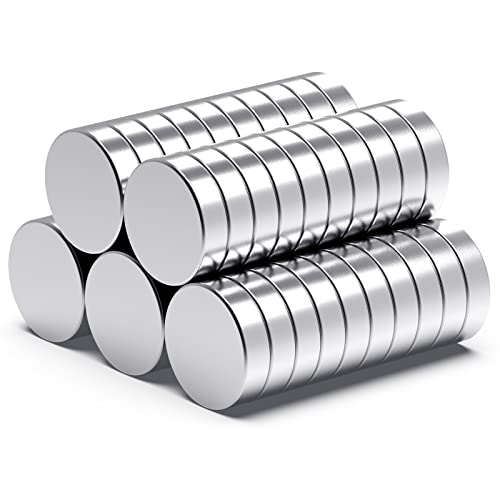 Strong Neodymium Magnets, Rare Earth for Crafts, Heavy Duty Round Small Magnets, 0.47 x 0.12 Inch, 50 PCS - color: Silver, size: 0.47inch 50PCS