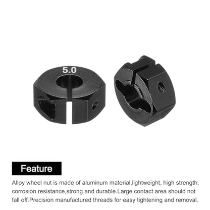 MECCANIXITY Aluminum 12mm Wheel Hex Hubs Drive Adapters Black 5mm Thickness with Screws and Pins for RC Car Upgrade Replacement Parts 4Pcs - color: Black, size: 5mm