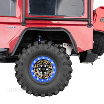1.9 Brass Wheel Tires for 1/10 SCX10 SCX10 II 90046 SCX10 III AXI03007 SCX10 Pro TRX4 TRX6 Gen7/8 D90 VS4-10 MST CFX RC Crawler Car,1.9 Brass&Aluminum RC Off Road Wheel and Tires,BlackGold - color: Blackgold - (4pcs Wheel Tires)