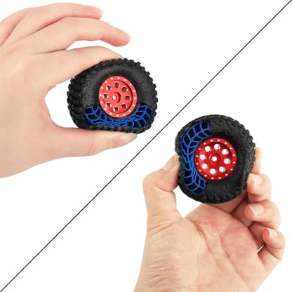 Silicone Rubber Inserts Fit 62-64mm*24mm 1.0" Tires for TRX4M Ascent-18 1/18 SCX24 AX24 1/24 Scale RC Crawler Upgrade (Blue) - color: Blue