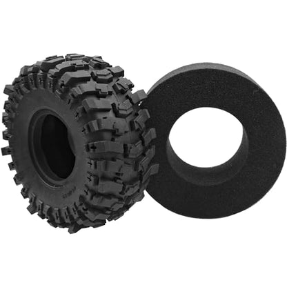 4PCS HIRCQOO 118 * 45mm 1.9" Rubber Tire RC Crawler Mud Tyres Tires Compatible with Axial SCX10 90046 Traxxas TRX4 Redcat Gen7 RBX10 1/10 RC Crawler Car