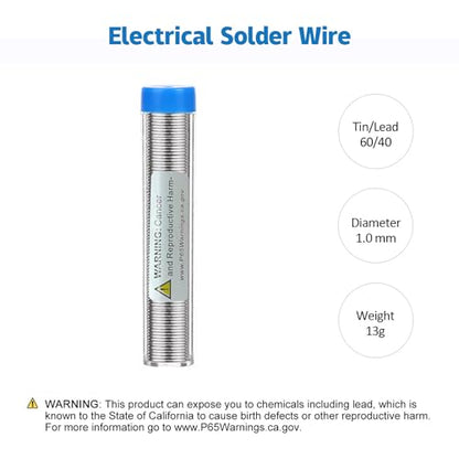 LDK Soldering Iron Kit Electric 60W 110V Adjustable Temperature Soldering Gun Welding Tools, 5pcs Replacement Tips and Solder Wire (Basic) - color: 60w Basic