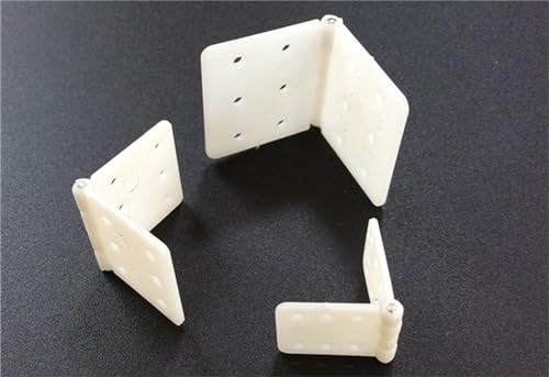 Nylon Hinge, 20 Remote Control Aircraft Hinges, Suitable for Fixing Nylon Small Hinges (3 Sizes) for RC Aircraft Model Aircraft Parts.skrnrhrery (Small Hinge)