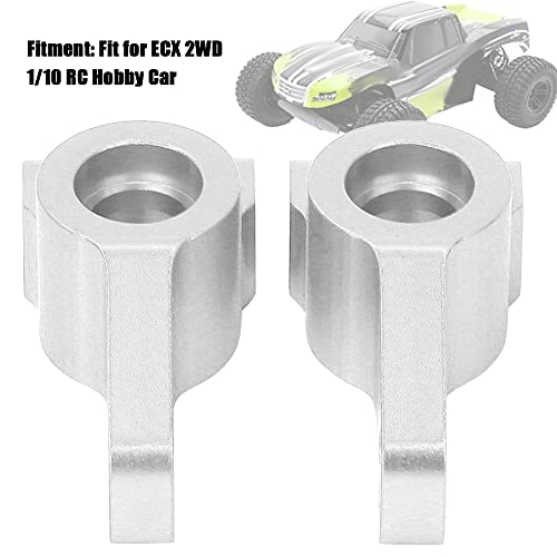 Aluminum Alloy Rear Hub Axle Carrier Replacement for ECX 2WD 1/10 RC Hobby Car, Lightweight Durable RC Rear Axle Hub with Precision Fit, Blue Silver Options (Silver ECX334000S) - color: Silver Ecx334000s