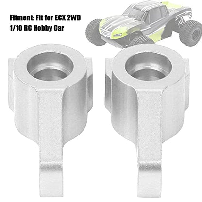 Aluminum Alloy Rear Hub Axle Carrier Replacement for ECX 2WD 1/10 RC Hobby Car, Lightweight Durable RC Rear Axle Hub with Precision Fit, Blue Silver Options (Silver ECX334000S) - color: Silver Ecx334000s