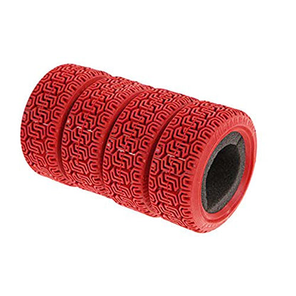 1/10 RC Car Racing Flat Run Sponge Insert Rubber Tyres 68mm Tires for 1:10 RC On Road Car Tamiya HSP HPI Kyosho RC Rally Car (Red) - color: Red