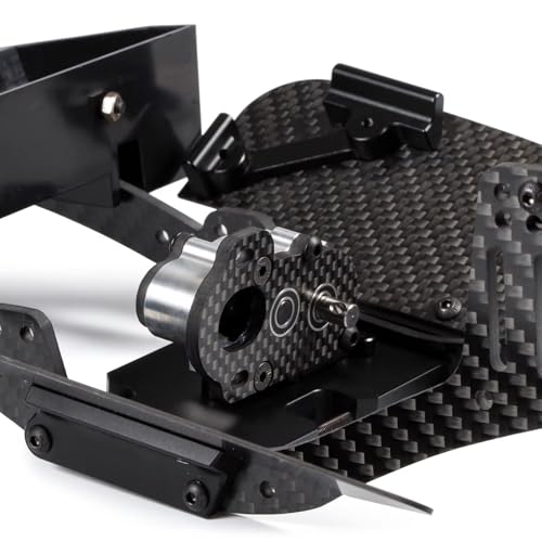 Ultralight Portal Transmission,48Pitch Tiny Gearbox,Machined Ultralight Portal Transmission Tiny Gearbox with Slipper Pad for 1/10 LCG Chassis Cheater Rigs Capra SCX10 III AR45(Silver) - color: Silver