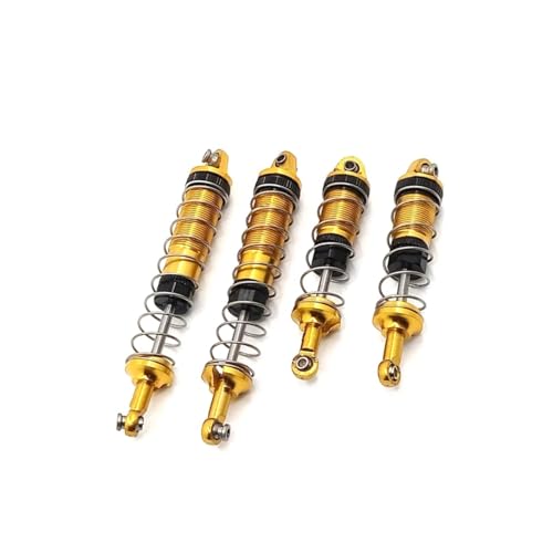 for WLtoys 12428 12423 12429 12427 FY 4Pcs Hydraulic Shock Absorber Metal Upgrade RC Car Parts Accessories Repair Spare Rc Parts - color: Yellow