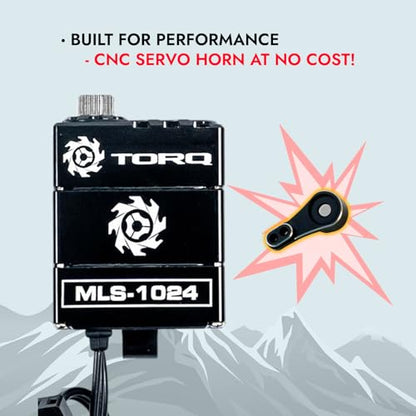 Helidirect TORQ Direct Mount Servo High Torque Servo for FURITEK FX118, CR18P 2024, HobbyPlus ARKTOS 6x6, HPI Venture 18 - Remote Control Car, RC Car, 1/18 RC Crawler Electronics (with Servo Horn)