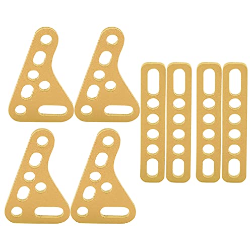 Aluminum Alloy RC Shock Strut Damper Bracket Mount, Metal Suspension Bracket for 1/8 1/10 1/12 1/16 RC Cars, Adjustable Height and Angle Damper Mount for Off - Road Buggy (Gold) - color: Gold