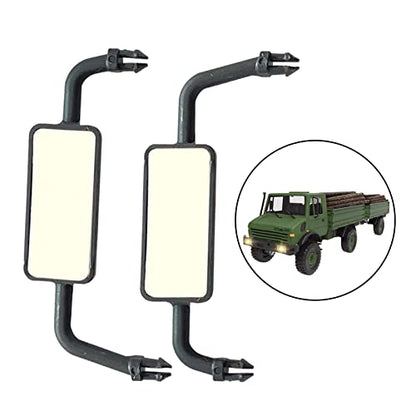 Generic Metal Trailer Upgrade Kit for 1/12 Scale RC Crawler Car, Rearview Mirror