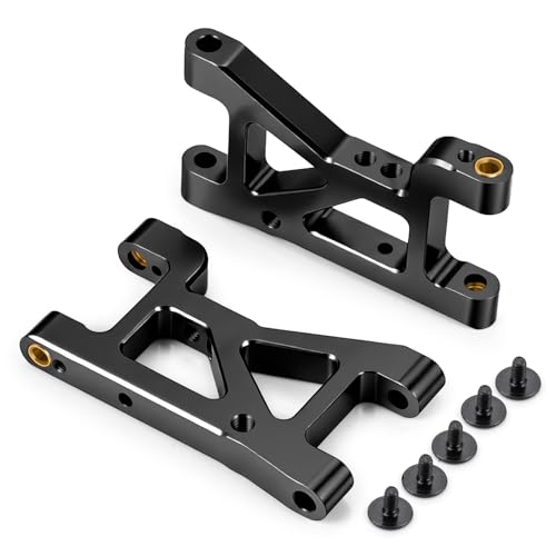 RC Aluminum Alloy Front & Rear Lower Suspension Arms Set Compatible with Tamiya XV01 1/10 RC Drift Car Upgrade Replace Parts, High-Precision XV01 Lower Swing Arms Set (Black) - color: Black