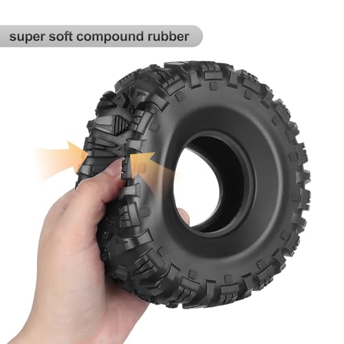 2.2 Crawler Tires with Foam Inserts fit1/10 Scale Rock Crawler Car, Height 5.31 inch (135mm) Compatible with Traxxas TRX4 Axial SCX10 II III Redcat Gen 8