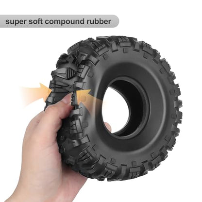 2.2 Crawler Tires with Foam Inserts fit1/10 Scale Rock Crawler Car, Height 5.31 inch (135mm) Compatible with Traxxas TRX4 Axial SCX10 II III Redcat Gen 8